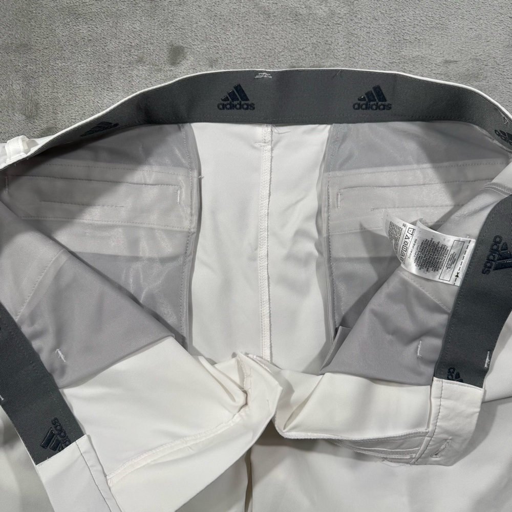 Adidas Golf Ultimate365 Pants Mens 36x33 White Performance Regular Straight - Picture 6 of 10